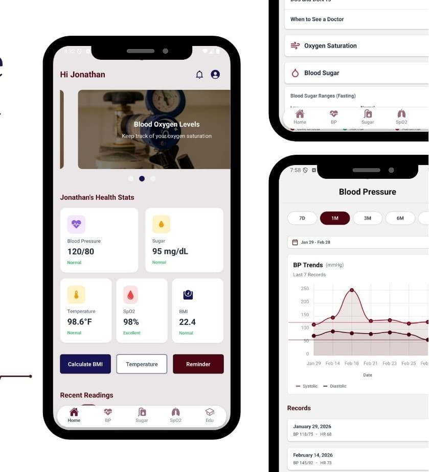 E-vitals — Vital Tracking App